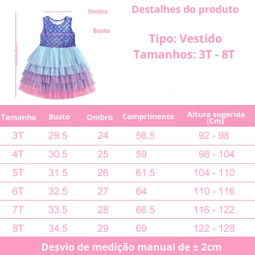 Vestido infantil para meninas